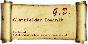 Glattfelder Dominik névjegykártya