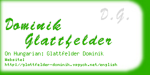 dominik glattfelder business card